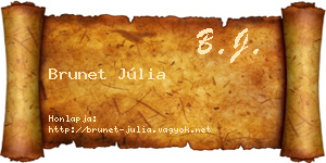 Brunet Júlia névjegykártya
